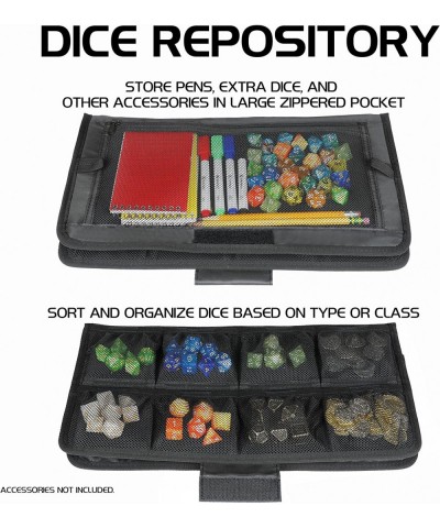 Tabletop Community DND Dice Case and Dice Rolling Tray - Dice Holder and Storage for up to 500 RPG Dice with Rugged Protectiv...