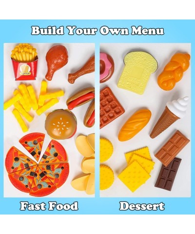 170 Piece Deluxe Pretend Play Food Toy Tasty Treats Plastic Cooking and Grocery Shopping Assortment Set $47.71 Toy Kitchen Pr...