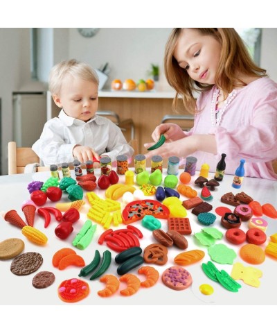 170 Piece Deluxe Pretend Play Food Toy Tasty Treats Plastic Cooking and Grocery Shopping Assortment Set $47.71 Toy Kitchen Pr...