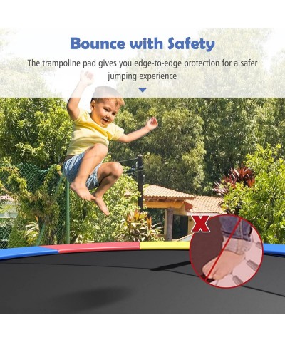 Trampoline Spring Cover 8/10/12/14/15/16FT Trampoline Replacement Safety Pad Waterproof & Tear-Resistant Trampoline Pad All-W...