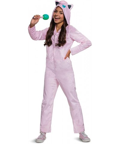 Jigglypuff Pokemon Kids Costume Official Pokemon Hooded Jumpsuit with Microphone $40.97 Kids' Costumes