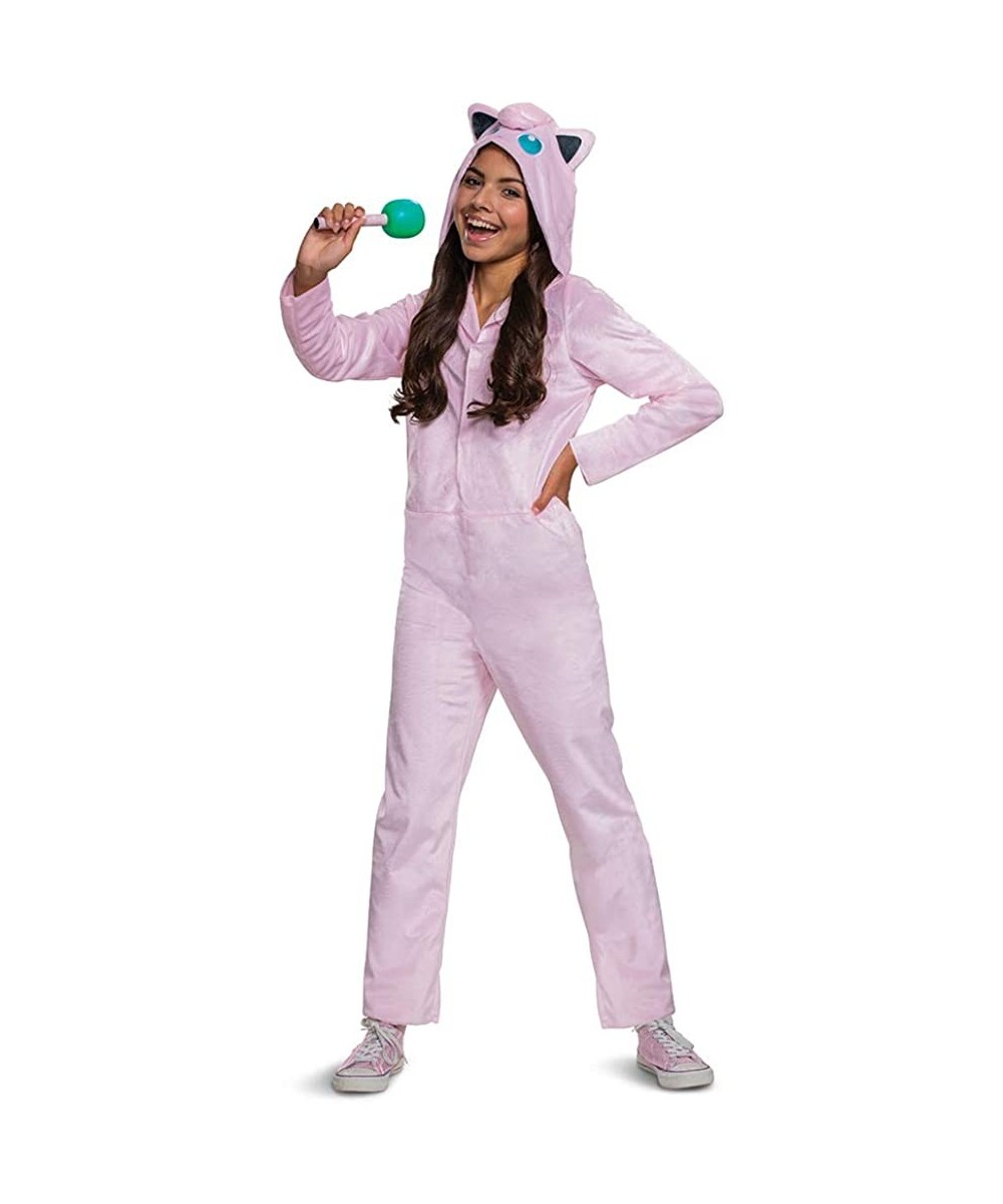 Jigglypuff Pokemon Kids Costume Official Pokemon Hooded Jumpsuit with Microphone $40.97 Kids' Costumes