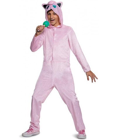 Jigglypuff Pokemon Kids Costume Official Pokemon Hooded Jumpsuit with Microphone $40.97 Kids' Costumes