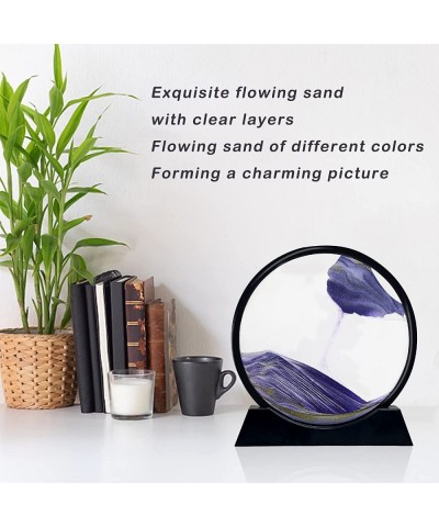 Moving Sand Art Decoration Flowing Sand Painting Round Glass 3D Deep Sea Sandscape in Motion Display Flowing Sand for Home De...