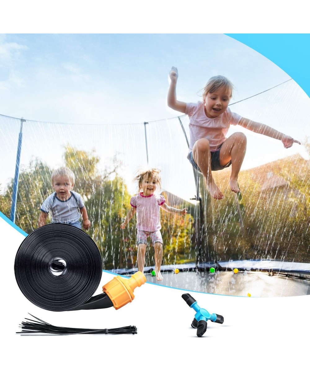 Children's Trampoline Sprinkler Outdoor Backyard Water Park Sprinklers Fun Boys and Girls Summer Toys with Rotating Sprinkler...