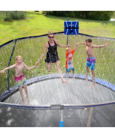 Children's Trampoline Sprinkler Outdoor Backyard Water Park Sprinklers Fun Boys and Girls Summer Toys with Rotating Sprinkler...