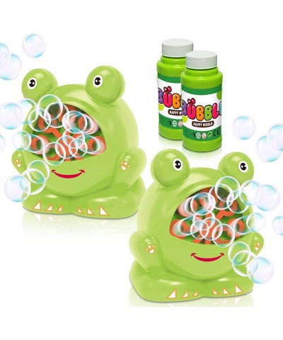 Frog Bubble Machine Set for Kids - 2 Pack - Includes 2 Bubbles Blowing Toys and 2 Bottles of Solution - Fun Summer Outdoor or...