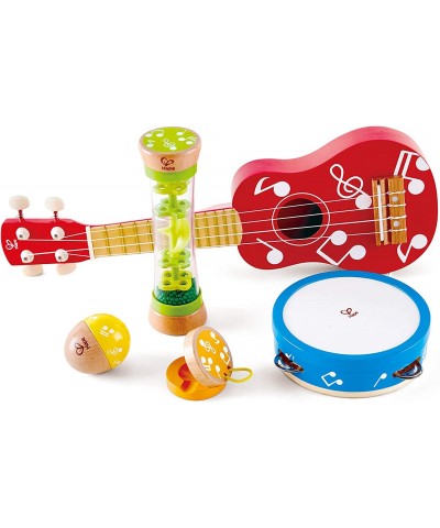 Mini Band Instrument Set | Five Piece Wooden Instrument Music Set for Kids Red $75.17 Kids' Musical Instruments