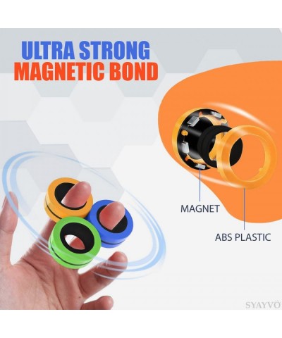 3Pcs Magnetic Rings Fidget Toy - Magnetic Fidget Rings Anxiety Relief Toys for Adults - Fidget Spinner Ring Magnet for Kids a...