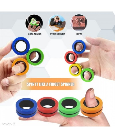 3Pcs Magnetic Rings Fidget Toy - Magnetic Fidget Rings Anxiety Relief Toys for Adults - Fidget Spinner Ring Magnet for Kids a...