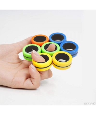 3Pcs Magnetic Rings Fidget Toy - Magnetic Fidget Rings Anxiety Relief Toys for Adults - Fidget Spinner Ring Magnet for Kids a...