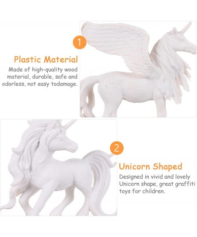 4pcs 3D Painting Unicorn Figurines Set DIY Plastic Craft Animal Sculpture Kit for Kids Unicorn Birthday Party Favors Supplies...