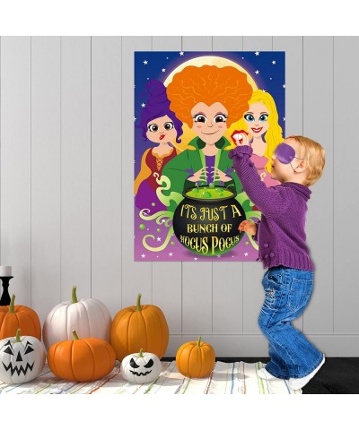 Halloween Party Games Hocus Pocus Pin The Mouth on The Game Reusable Pin Game Hocus Pocus Halloween Party Favor Supplies for ...