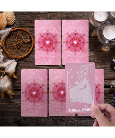 [Upgrade] Classic Pink Tarot Cards with Guidebook-Tarot Cards for Beginners-Learining Tarot Deck with Guidebook(Velvet Tarot ...