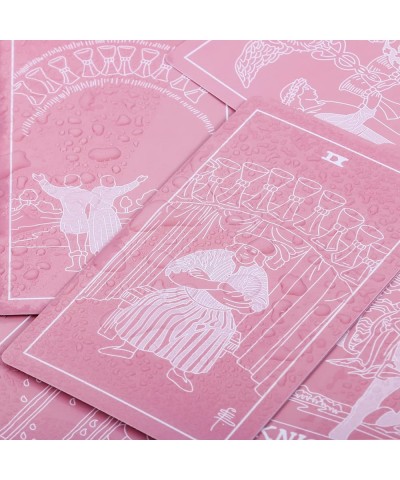 [Upgrade] Classic Pink Tarot Cards with Guidebook-Tarot Cards for Beginners-Learining Tarot Deck with Guidebook(Velvet Tarot ...