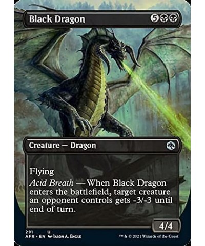 Magic: the Gathering - Black Dragon (291) - Borderless - Adventures in The Forgotten Realms $10.74 Trading Cards & Accessories