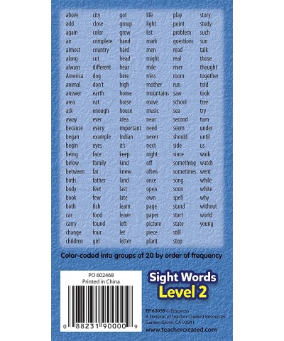 Edupress? Sight Words Flash Cards - Level 2 $30.32 Educational Flash Cards