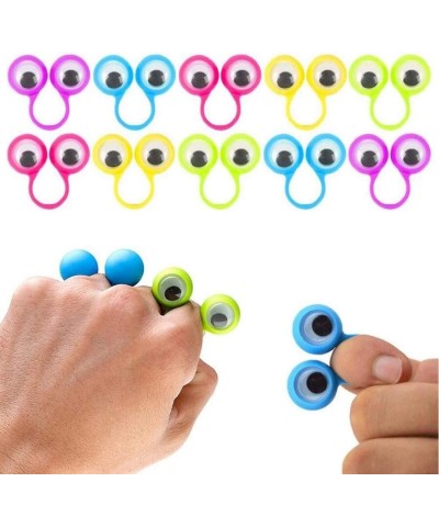 100 Pcs Eye Finger Puppets Googly Eyes Rings Funny Novelty Eyeball Ring 6 Colors for Party Favor $26.30 Finger Puppets