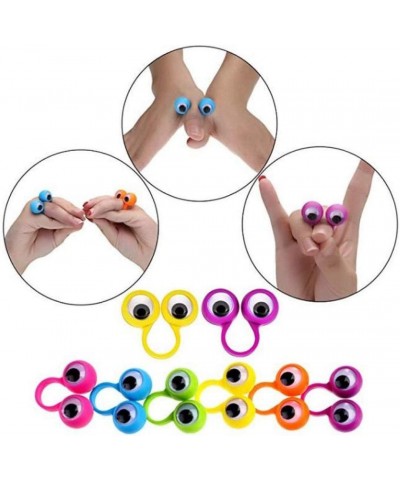 100 Pcs Eye Finger Puppets Googly Eyes Rings Funny Novelty Eyeball Ring 6 Colors for Party Favor $26.30 Finger Puppets