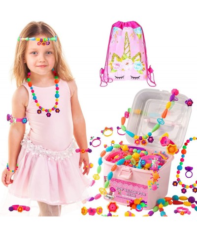 Pop Beads Jewelry Making Kit for Girls 550+ Piece Set Pop Beads for Girls Ages 3 and Up Fun and Colorful Snap Beads Bracelet ...