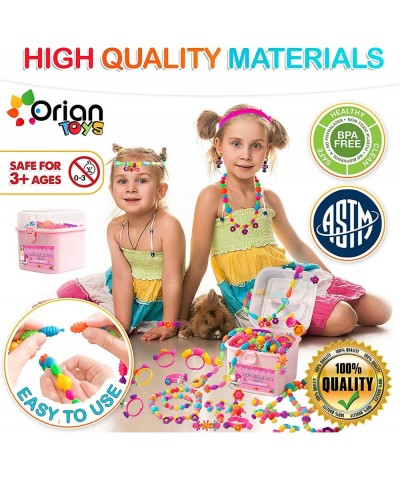 Pop Beads Jewelry Making Kit for Girls 550+ Piece Set Pop Beads for Girls Ages 3 and Up Fun and Colorful Snap Beads Bracelet ...