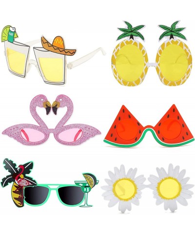 NP 6 Pairs Novelty Party Glasses Funny Glasses Beach Party Sunglasses for Kids and Adults Tropical Sunglasses Hawaiian Sungla...