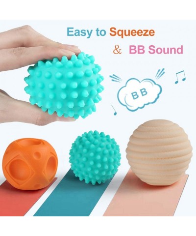 Baby Textured Sensory Ball Set Soft Squeeze Massage Balls with Bright Color and Multi Shape Learning Early Educational Toys f...