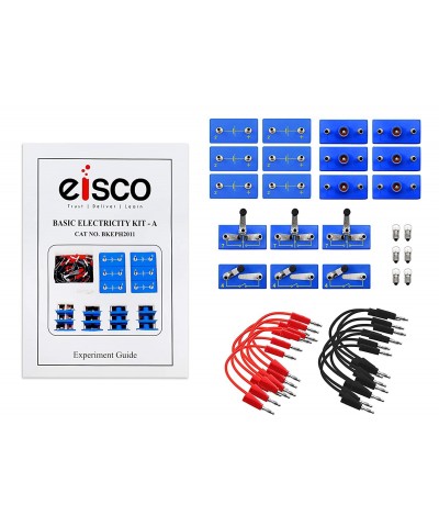 Primary Basic Electricity Kit - Includes Connecting Leads Bulb & Cell Holders Press & Two-Way Switches & Activity Guide - Mat...