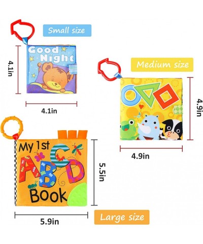 Baby Soft Books with Teether and Crinkle Paper 7pcs Waterproof Bath Book First Year Book for Learning Numbers and Alphabets a...