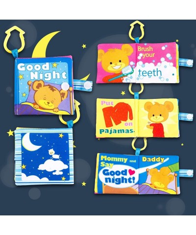 Baby Soft Books with Teether and Crinkle Paper 7pcs Waterproof Bath Book First Year Book for Learning Numbers and Alphabets a...