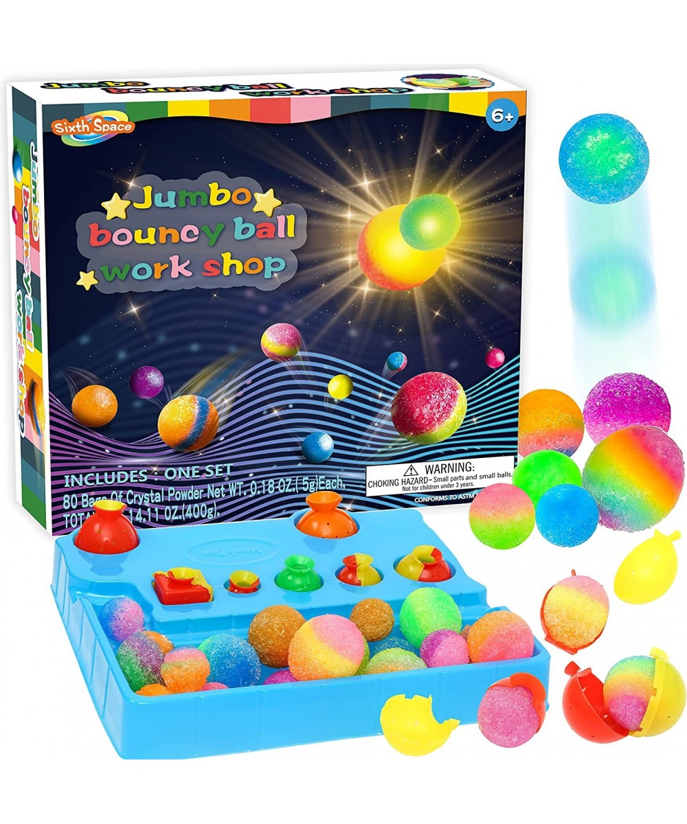 Make Your Own Bouncy Ball Kit for Kids DIY Magic Light-up Jumbo Crystal Balls Craft Kits 80 Bags of Crystal Powder STEM Scien...