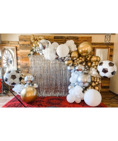 5 pcs Silver Chrome Balloons 36 inch Thick Latex Metallic Balloon for Birthday Party Decorations Bridal Shower Engagement Wed...