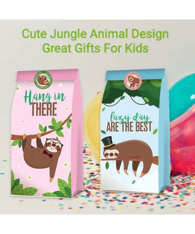 24 Pack Sloth Party Favor Bags - Jungle Animal Sloth Birthday Party Supplies for Kids Sloth Treat Goodie Bags Cute Animal Can...