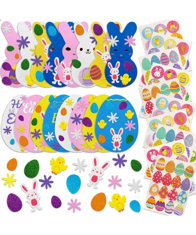 188pcs Easter Foam Stickers Set - Foam Easter Bunny Foam Eggs Preschool Easter Crafts for Kids Ages 4-8 Fun Home Activities D...