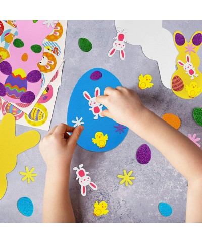 188pcs Easter Foam Stickers Set - Foam Easter Bunny Foam Eggs Preschool Easter Crafts for Kids Ages 4-8 Fun Home Activities D...