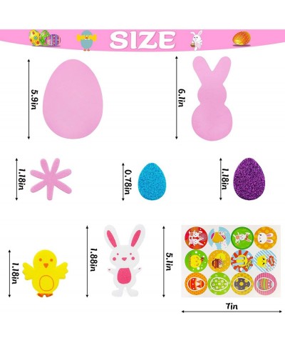 188pcs Easter Foam Stickers Set - Foam Easter Bunny Foam Eggs Preschool Easter Crafts for Kids Ages 4-8 Fun Home Activities D...