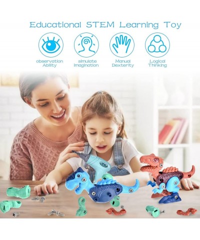 Take Apart Dinosaur Toys for Kids 3-5 5-7 STEM Educational Building Construction Kids Toys with Electric Drill Birthday for B...