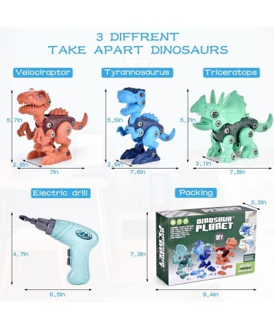 Take Apart Dinosaur Toys for Kids 3-5 5-7 STEM Educational Building Construction Kids Toys with Electric Drill Birthday for B...