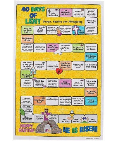 Color Your Own 40 Days to Lent Countdown Poster - Crafts for Kids and Fun Home Activities $31.52 Craft Kits