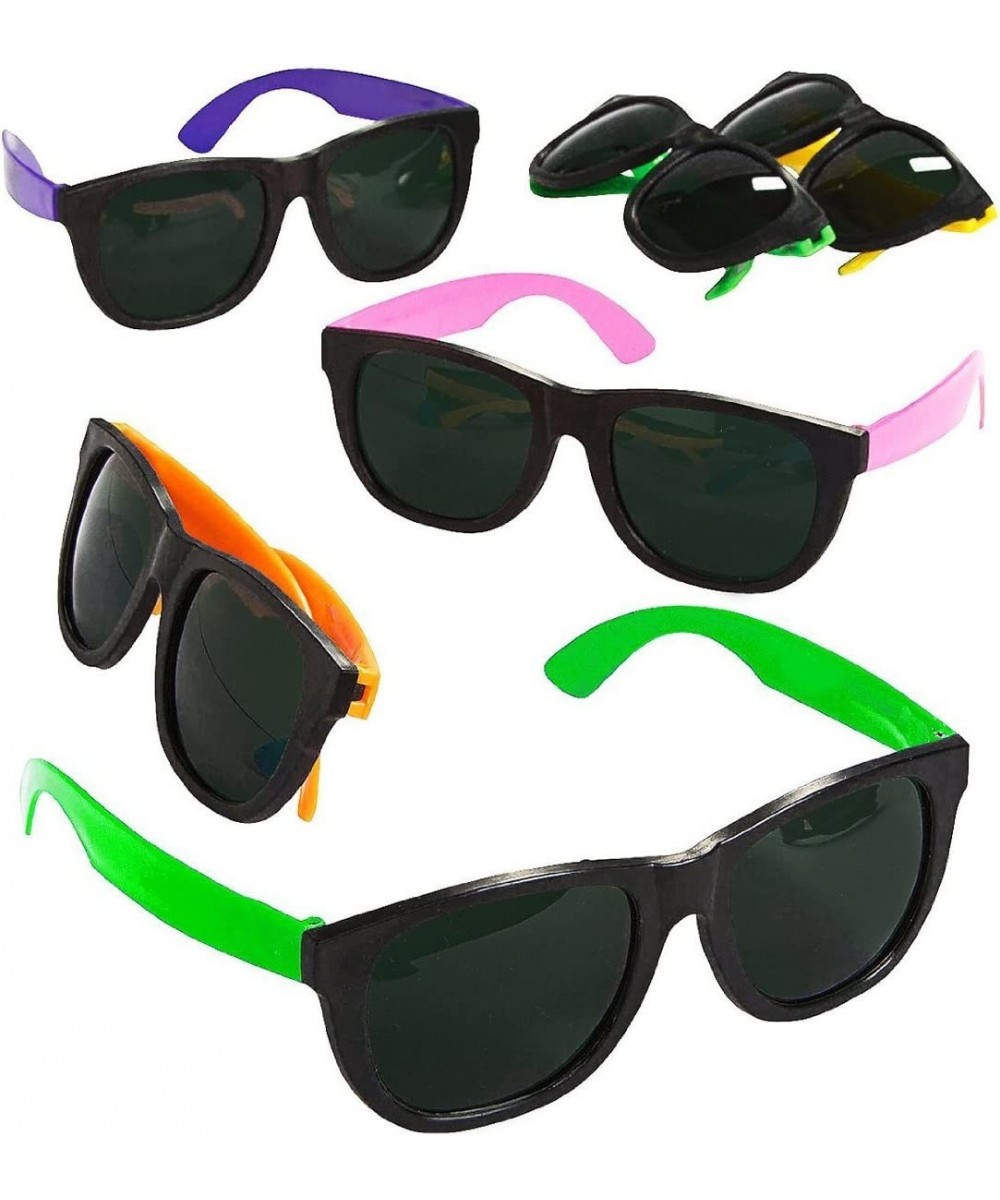 12 Pack 80's Style Neon Party Sunglasses Kids Colorful Party Favor Set Birthday Aviators $17.27 Kids' Party Favor Sets