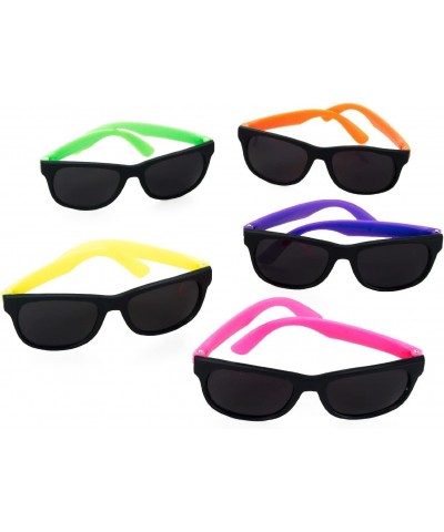 12 Pack 80's Style Neon Party Sunglasses Kids Colorful Party Favor Set Birthday Aviators $17.27 Kids' Party Favor Sets