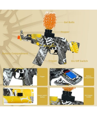 Gel Toy Splatter Ball Blaster - Gel Toy Ball Blaster with 40 000 Gel Ball Beads Gel Splatter Toy Blaster with Goggles Splatte...