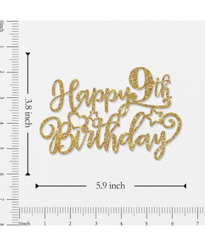 Happy 9th Birthday Cake Topper Children's 9th Birthday Cake Supplies Boy or Girl Nine Years Old Birthday Party Decorations Go...