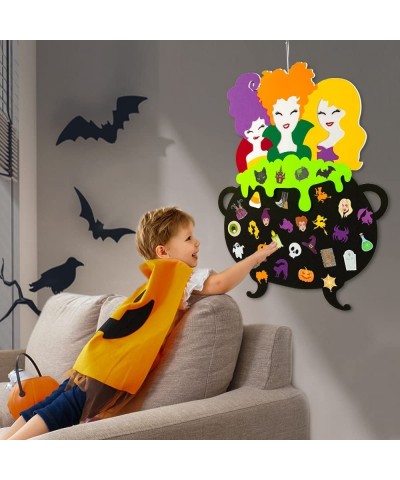 DIY Halloween Felt Hocus Pocus Hanging Decor for Kids 3D Halloween Hocus Pocus Character DIY Felt Crafts Set Adhesive Detacha...