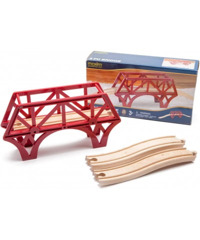 Maxim Enterprise 3 Piece Bridge with Ascending Tracks - Quality Hardwood & Durable Plastic Accessory Compatible with Major Br...