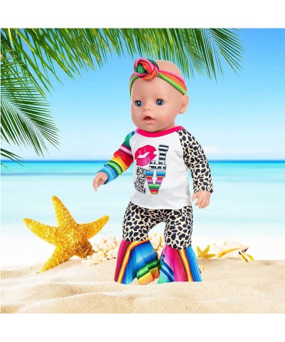 22 Pcs 14-16 inch Baby Doll Clothes Dress and Accessories Include 5 Set Doll Clothes with Doll Backpack Mini Phone Pillow Eye...