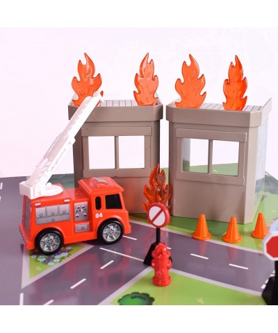 Maxx Action 40 Piece Fire and Rescue Playset - Mini Vehicles and Accessories with Storage Bag $42.71 Play Figure Playsets