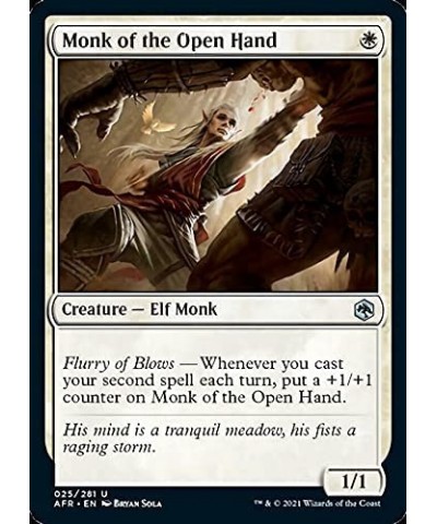 Magic: the Gathering - Monk of The Open Hand (025) - Foil - Adventures in The Forgotten Realms $10.52 Trading Cards & Accesso...