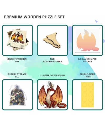 Wooden Jigsaw Puzzles Unique Animal Shape Set with Wall Mounting Kits for Decoration 16.9 x17.4 in 313 pcs Best Gift for Chil...