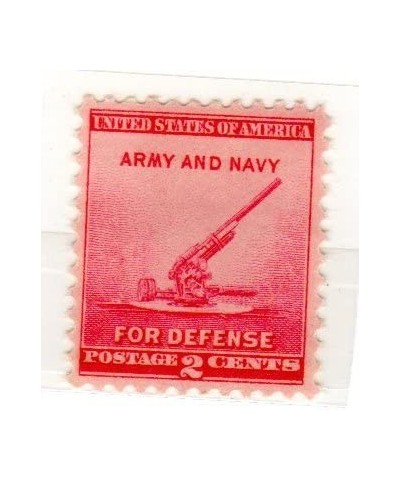 Postage Stamps United States. One Single 2 Cents Rose Carmine National Defense Issue 90-millimeter Anti-aircraft Gun Stamp Da...